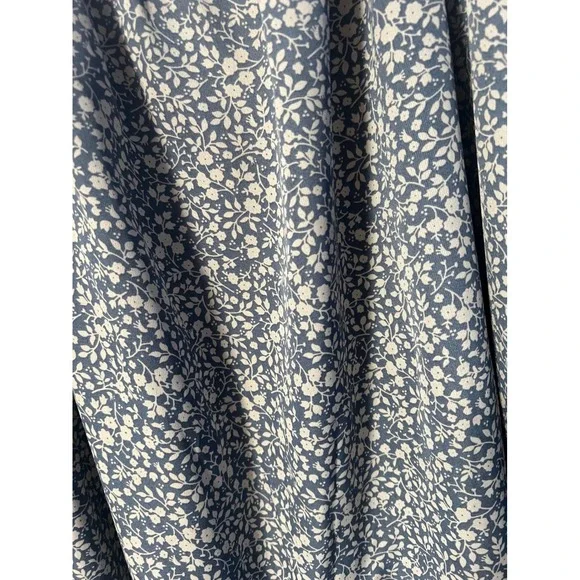 Jodifl Navy Blue Floral Ruffle Strap Square Neck Top H9168 Womens Large - Picture 6 of 6